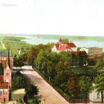 Panorama z widocznym Nicolaikirche, jeziorem i lasem klasztornym z 1910 roku