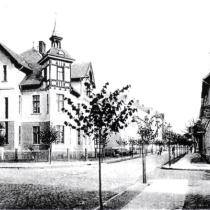 Skrzyżowanie ulic Augustastraße z Viktoriastraße, zdjęcie z 1925 roku