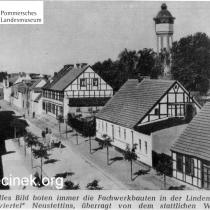 Lindenstraße - ul. Lipowa w tle widać Wasserturm – wieżę ciśnień