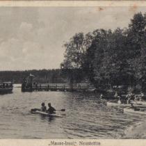 Tętniaca życiem Mauseinsel - Wyspa Mysia, rok ok. 1934